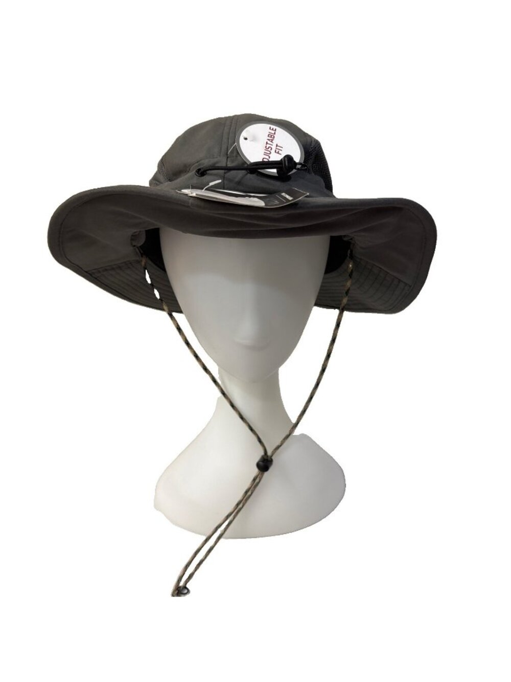 Swiss Tech Canvas Bucket Gray Hat Performance Gear, Drape Neck Size L-XL  NWT